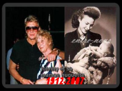 Johnny.Hallyday et  sa maman 